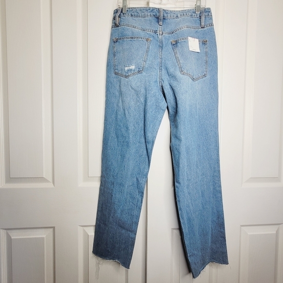 Vigoss Womens 28 High Rise Straight Jean Distressed Billie 90s light wash new - Picture 8 of 8